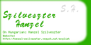 szilveszter hanzel business card